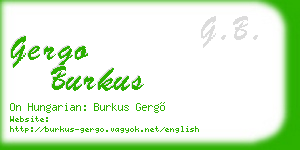 gergo burkus business card