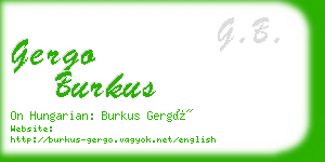 gergo burkus business card